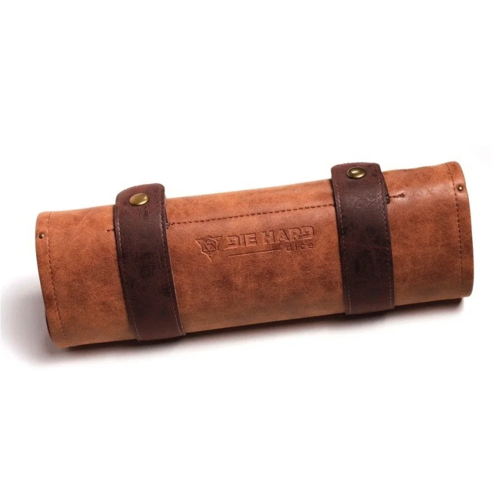 Dual Scroll of Rolling / Die Hard Dice PU Leather Rolling Tray & Storage Case